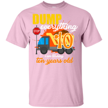 Load image into Gallery viewer, 10th Birthday Truck Dump Everything 10 Years Old Kid Shirt KA01 - 10th-birthday-truck-dump-everything-10-years-old-kid-shirt-ka01-vivianstorescom-3