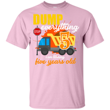 Load image into Gallery viewer, 5th Birthday Truck Dump Everything 5 Years Old Kid Shirt KA01 - 5th-birthday-truck-dump-everything-5-years-old-kid-shirt-ka01-vivianstorescom-3