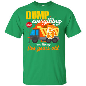 5th Birthday Truck Dump Everything 5 Years Old Kid Shirt KA01 - 5th-birthday-truck-dump-everything-5-years-old-kid-shirt-ka01-vivianstorescom-5