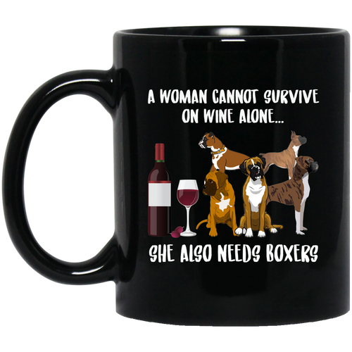 A Woman Survive She Needs Wine & Boxers Black Mug - DynamicImageHandler_16c62c1a-6b42-440a-8fdf-7c2640839f78