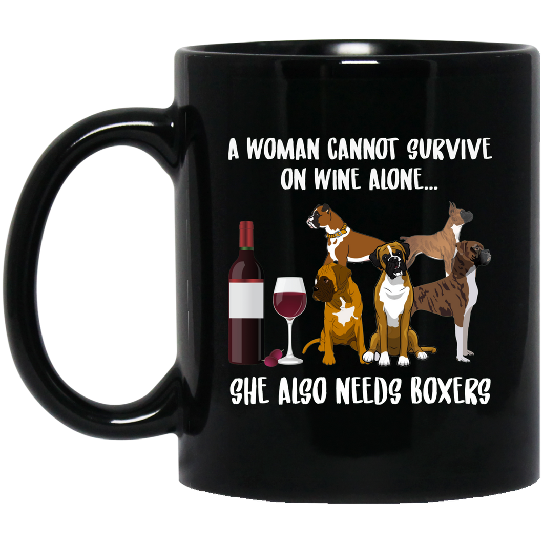 A Woman Survive She Needs Wine & Boxers Black Mug - DynamicImageHandler_16c62c1a-6b42-440a-8fdf-7c2640839f78