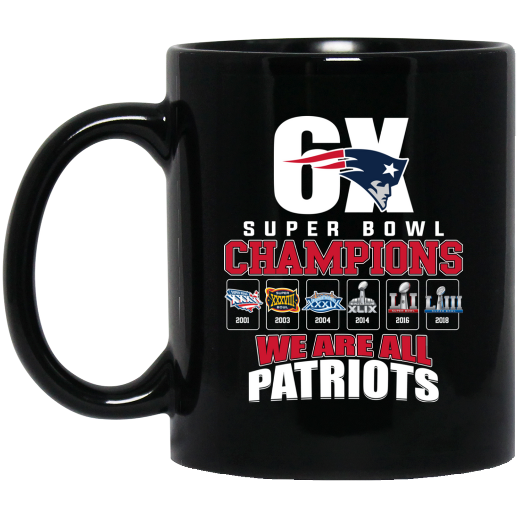 6X Super Bow Champions We Are Patriots Black Mug - DynamicImageHandler_449d9a09-de26-4f1b-8b19-996a8e5f2c91