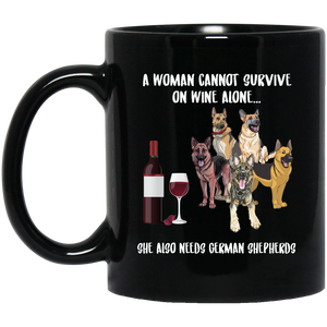 A Woman Survive She Needs Wine & German Shepherds Black Mug - DynamicImageHandler_790b98df-d6b6-4ddc-8e15-946331040705