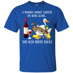 A Woman Can Not Survive On Wine Alone She Also Needs Ducks Shirt VA01 - a-woman-can-not-survive-on-wine-alone-she-also-needs-ducks-shirt-va01-vivianstorescom-3