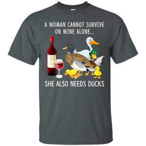 A Woman Can Not Survive On Wine Alone She Also Needs Ducks Shirt VA01 - a-woman-can-not-survive-on-wine-alone-she-also-needs-ducks-shirt-va01-vivianstorescom-5