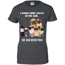 Load image into Gallery viewer, A Woman Cannot Survive Without Wine and Beagles T-shirt Lover - a-woman-cannot-survive-without-wine-and-beagles-t-shirt-lover-vivianstorescom-2