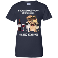 Load image into Gallery viewer, A Woman Cannot Survive Without Wine and Beagles T-shirt Lover - a-woman-cannot-survive-without-wine-and-beagles-t-shirt-lover-vivianstorescom-3