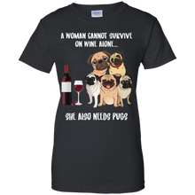 Load image into Gallery viewer, A Woman Cannot Survive Without Wine and Beagles T-shirt Lover - a-woman-cannot-survive-without-wine-and-beagles-t-shirt-lover-vivianstorescom