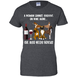 A Woman Cannot Survive Without Wine and Boxers T-shirt Lover - a-woman-cannot-survive-without-wine-and-boxers-t-shirt-lover-vivianstorescom-2