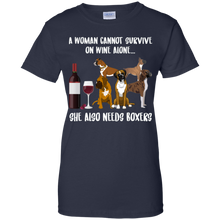 Load image into Gallery viewer, A Woman Cannot Survive Without Wine and Boxers T-shirt Lover - a-woman-cannot-survive-without-wine-and-boxers-t-shirt-lover-vivianstorescom-3