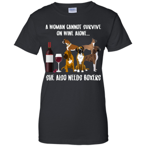 A Woman Cannot Survive Without Wine and Boxers T-shirt Lover - a-woman-cannot-survive-without-wine-and-boxers-t-shirt-lover-vivianstorescom