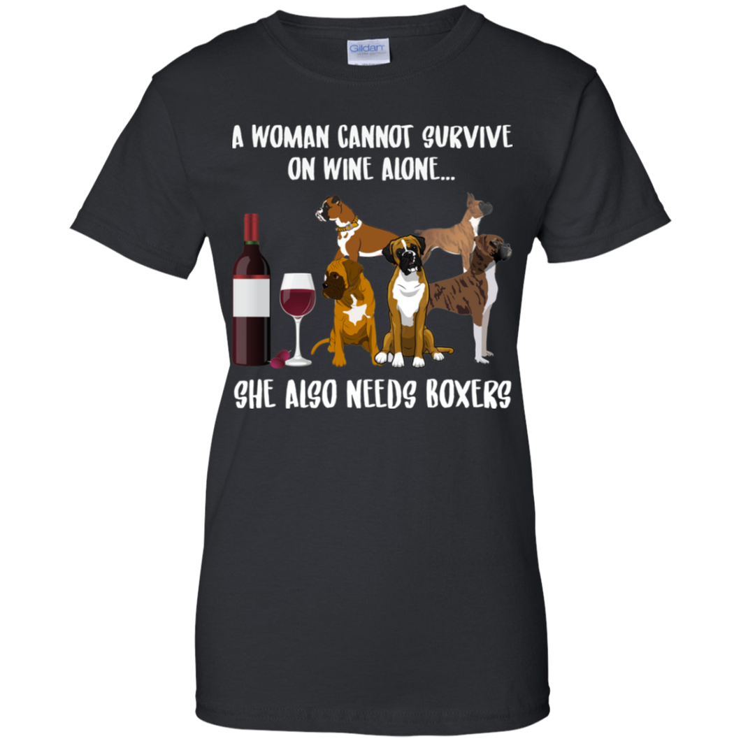 A Woman Cannot Survive Without Wine and Boxers T-shirt Lover - a-woman-cannot-survive-without-wine-and-boxers-t-shirt-lover-vivianstorescom