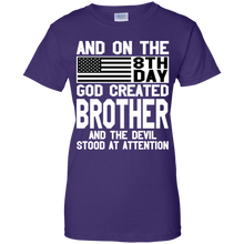 Load image into Gallery viewer, And On The 8Th Day God Create Brother And The Devil Funny Tee VA01 - and-on-the-8th-day-god-create-brother-and-the-devil-funny-tee-va01-vivianstorescom-8