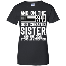 Load image into Gallery viewer, And On The 8Th Day God Create Sister And The Devil Funny Tee VA01 - and-on-the-8th-day-god-create-sister-and-the-devil-funny-tee-va01-vivianstorescom-7