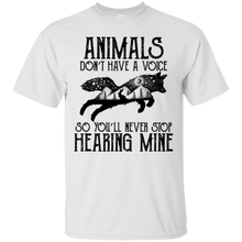 Load image into Gallery viewer, Animals Don&#39;t Have A Voice Shirt KA02 - animals-dont-have-a-voice-shirt-ka02-vivianstorescom-2