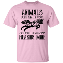 Load image into Gallery viewer, Animals Don&#39;t Have A Voice Shirt KA02 - animals-dont-have-a-voice-shirt-ka02-vivianstorescom-3