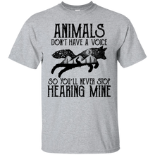 Load image into Gallery viewer, Animals Don&#39;t Have A Voice Shirt KA02 - animals-dont-have-a-voice-shirt-ka02-vivianstorescom