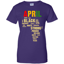 Load image into Gallery viewer, April Afro Color Words African Birthday Gift Shirt HT01 - april-afro-color-words-african-birthday-gift-shirt-ht01-vivianstorescom-10