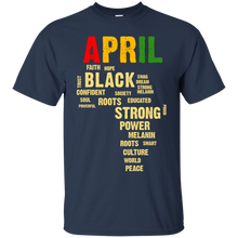 Load image into Gallery viewer, April Afro Color Words African Birthday Gift Shirt HT01 - april-afro-color-words-african-birthday-gift-shirt-ht01-vivianstorescom-2