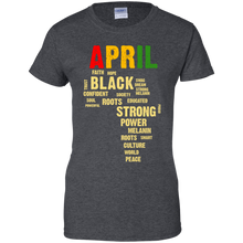 Load image into Gallery viewer, April Afro Color Words African Birthday Gift Shirt HT01 - april-afro-color-words-african-birthday-gift-shirt-ht01-vivianstorescom-9