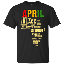 Load image into Gallery viewer, April Afro Color Words African Birthday Gift Shirt HT01 - april-afro-color-words-african-birthday-gift-shirt-ht01-vivianstorescom