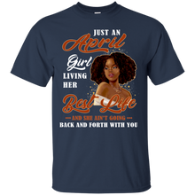 Load image into Gallery viewer, April Girl Living My Best Life Birthday Shirt VA01 - april-girl-living-my-best-life-birthday-shirt-va01-vivianstorescom-2