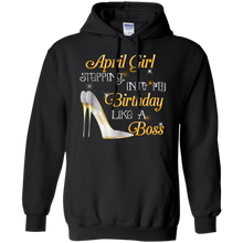 Load image into Gallery viewer, April Girl Stepping Into My Birthday Like A Boss Tee HA01 - april-girl-stepping-into-my-birthday-like-a-boss-tee-ha01-vivianstorescom-3