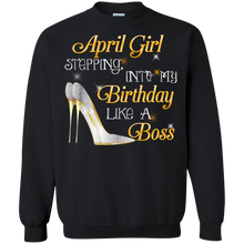 Load image into Gallery viewer, April Girl Stepping Into My Birthday Like A Boss Tee HA01 - april-girl-stepping-into-my-birthday-like-a-boss-tee-ha01-vivianstorescom-5