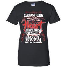 Load image into Gallery viewer, August Girl A Mouth She Can't Control Birthday Shirt LT01 - august-girl-a-mouth-she-cant-control-birthday-shirt-lt01-vivianstorescom-7