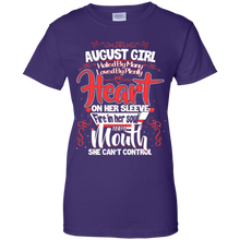Load image into Gallery viewer, August Girl A Mouth She Can't Control Birthday Shirt LT01 - august-girl-a-mouth-she-cant-control-birthday-shirt-lt01-vivianstorescom-8