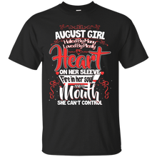 Load image into Gallery viewer, August Girl A Mouth She Can't Control Birthday Shirt LT01 - august-girl-a-mouth-she-cant-control-birthday-shirt-lt01-vivianstorescom