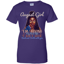 Load image into Gallery viewer, August Girl - I&#39;m Living My Best Life Birthday Shirt HT01 - august-girl-im-living-my-best-life-birthday-shirt-ht01-vivianstorescom-10