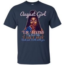 Load image into Gallery viewer, August Girl - I&#39;m Living My Best Life Birthday Shirt HT01 - august-girl-im-living-my-best-life-birthday-shirt-ht01-vivianstorescom-2