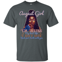 Load image into Gallery viewer, August Girl - I&#39;m Living My Best Life Birthday Shirt HT01 - august-girl-im-living-my-best-life-birthday-shirt-ht01-vivianstorescom-3