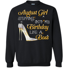 Load image into Gallery viewer, August Girl Stepping Into My Birthday Like A Boss Tee HA01 - august-girl-stepping-into-my-birthday-like-a-boss-tee-ha01-vivianstorescom-5