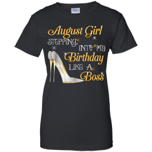 Load image into Gallery viewer, August Girl Stepping Into My Birthday Like A Boss Tee HA01 - august-girl-stepping-into-my-birthday-like-a-boss-tee-ha01-vivianstorescom-7