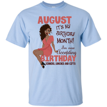 Load image into Gallery viewer, August It&#39;s My Birthday Month Accepting Birthday Shirt LT01 - august-its-my-birthday-month-accepting-birthday-shirt-lt01-vivianstorescom-5