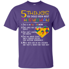 Load image into Gallery viewer, Autism Mom T-Shirt 5 Things You Should Know About Autism&#39;s Day - autism-mom-t-shirt-5-things-you-should-know-about-autisms-day-vivianstorescom-2