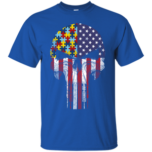 Autism Skull With America Flag T-Shirt KA01 - autism-skull-with-america-flag-t-shirt-ka01-vivianstorescom-3