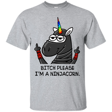 Load image into Gallery viewer, Bitch Please I'm a Ninjacorn Funny Ninja Unicorn Shirt VA01 - bitch-please-im-a-ninjacorn-funny-ninja-unicorn-shirt-va01-vivianstorescom-2