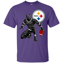 Load image into Gallery viewer, Black Panther Steelers Football Team T-shirt - black-panther-steelers-football-team-t-shirt-vivianstorescom-2