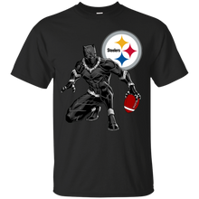 Load image into Gallery viewer, Black Panther Steelers Football Team T-shirt - black-panther-steelers-football-team-t-shirt-vivianstorescom