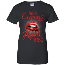 Load image into Gallery viewer, Black Queens Are Born In April 1969 Birthday Shirt LT01 - black-queens-are-born-in-april-1969-birthday-shirt-lt01-vivianstorescom-7