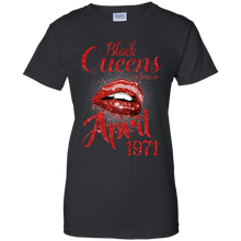 Load image into Gallery viewer, Black Queens Are Born In April 1971 Birthday Shirt LT01 - black-queens-are-born-in-april-1971-birthday-shirt-lt01-vivianstorescom-7