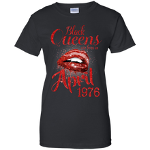 Load image into Gallery viewer, Black Queens Are Born In April 1976 Birthday Shirt LT01 - black-queens-are-born-in-april-1976-birthday-shirt-lt01-vivianstorescom-7