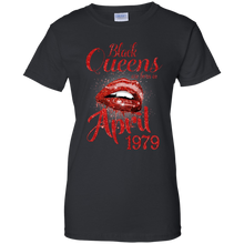 Load image into Gallery viewer, Black Queens Are Born In April 1979 Birthday Shirt LT01 - black-queens-are-born-in-april-1979-birthday-shirt-lt01-vivianstorescom-7