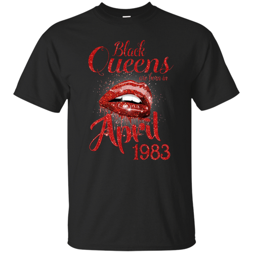 Black Queens Are Born In April 1983 Birthday Shirt LT01 - black-queens-are-born-in-april-1983-birthday-shirt-lt01-vivianstorescom