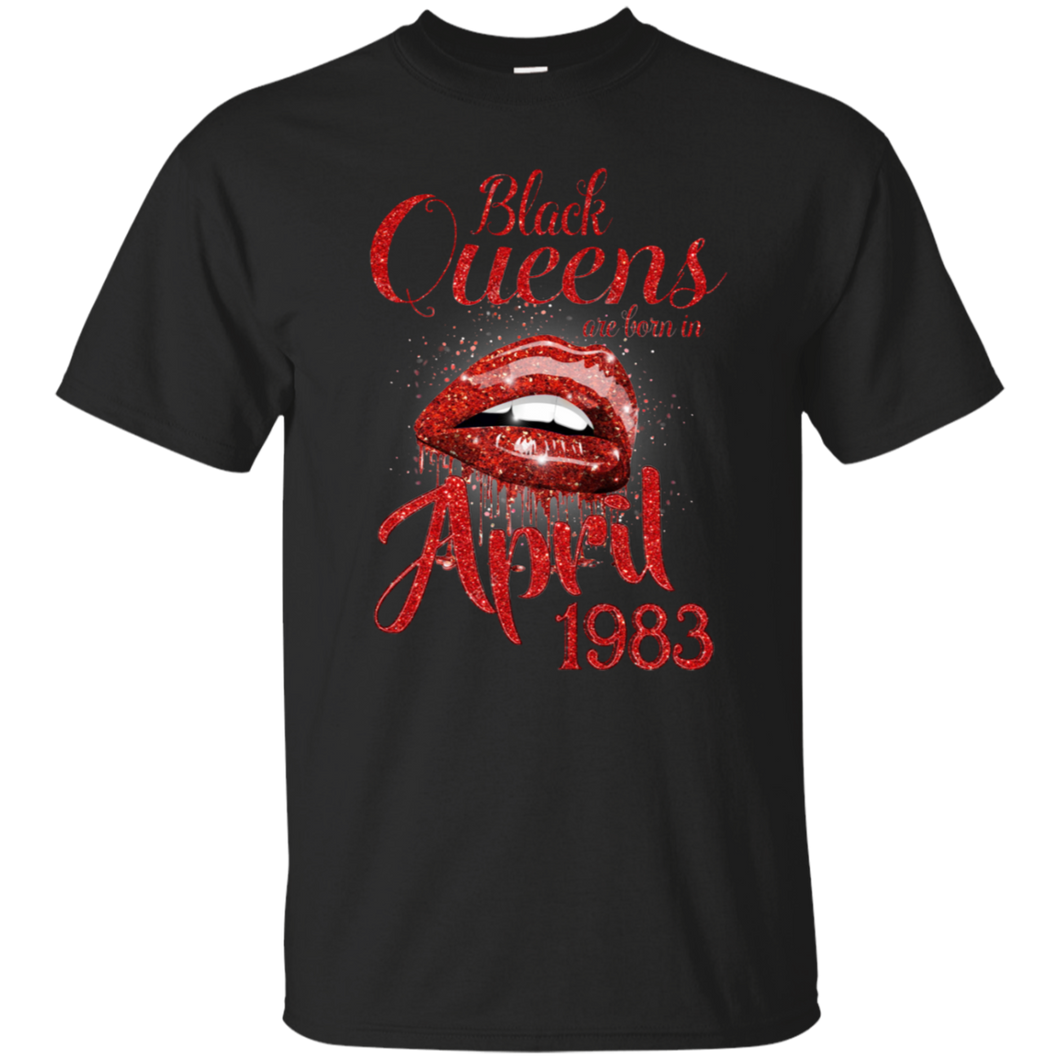 Black Queens Are Born In April 1983 Birthday Shirt LT01 - black-queens-are-born-in-april-1983-birthday-shirt-lt01-vivianstorescom