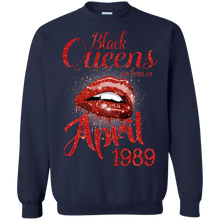 Load image into Gallery viewer, Black Queens Are Born In April 1989 Birthday Shirt LT01 - black-queens-are-born-in-april-1989-birthday-shirt-lt01-vivianstorescom-6