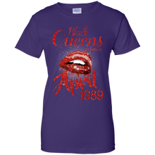 Load image into Gallery viewer, Black Queens Are Born In April 1989 Birthday Shirt LT01 - black-queens-are-born-in-april-1989-birthday-shirt-lt01-vivianstorescom-8